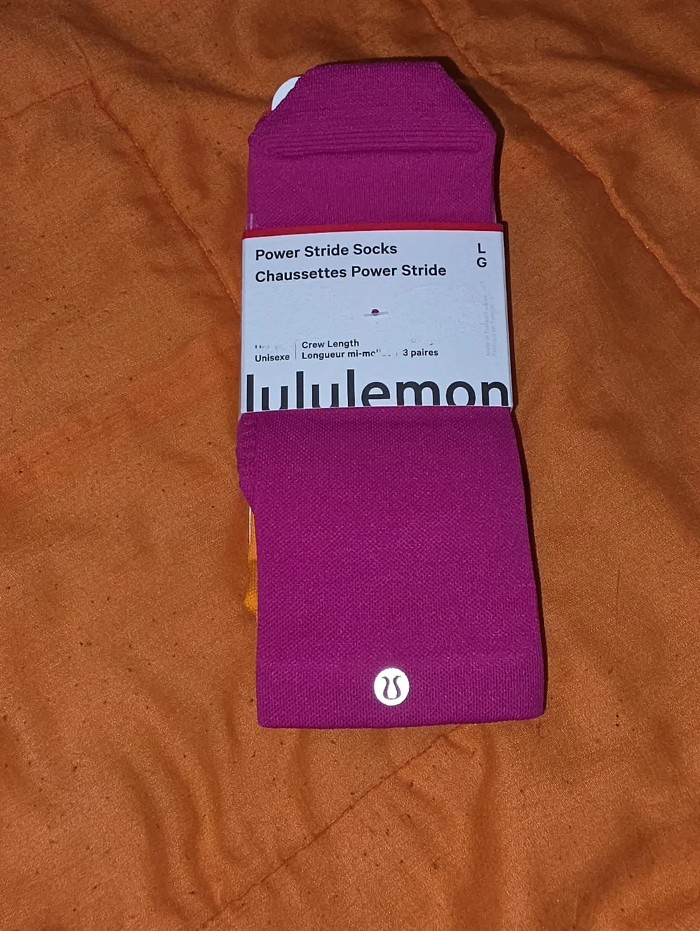 Lululemon Power Stride Socks, Sz Large, Nwts! Gorgeous Colors. PFRE/SBTZ/CSZT!